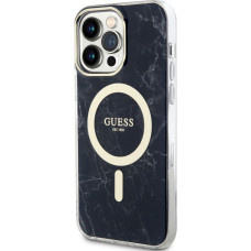 Guess IML Marble MagSafe Case for iPhone 13 Pro Max Black