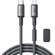Joyroom USB-C — iPhone zibens kabelis ar magnētisko turētāju, 1,2 m — pelēks