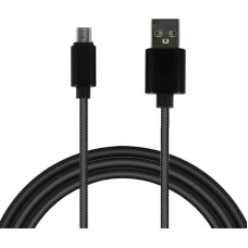 Cable TYPE 1 - USB to Micro USB - metal plugs QC 3.0 1 metre black