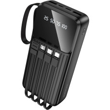Borofone Power Bank 20000mAh BJ76A Smart - 2xUSB - with Type C, Lightning and Micro USB cables black