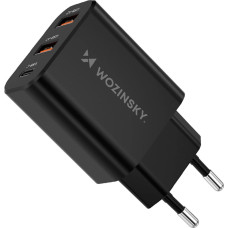 Wozinsky CWCUCB 30W USB-C | 2 x USB-A Wall Charger - Black