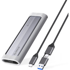 Orico AXM2S-G2-V1 M.2 NVME / NGFF USB-C / USB-A uz USB-C 10Gb/s diska korpuss — pelēks