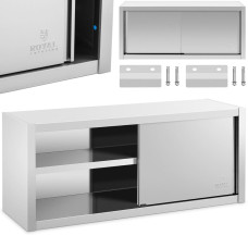 Royal Catering Gastronomiskais sienas skapis ar bīdāmām durvīm STEEL 140 x 45 x 60 cm