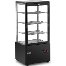 Royal Catering Aukstuma vitrīna, glazēta, 4 līmeņi, 78 l - melna