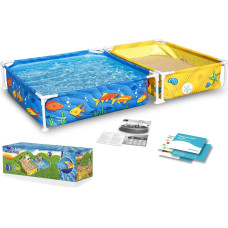 Bestway Bērnu rāmja dārza baseins ar smilšu kasti 213 x 112 x 30,5 cm 561CF