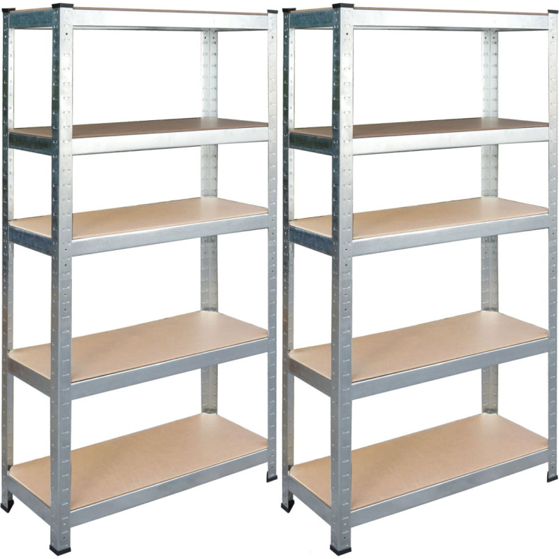 Humberg Metāla noliktavas plauktu komplekts (2 gab.), 180 x 90 x 40 cm, HR-812