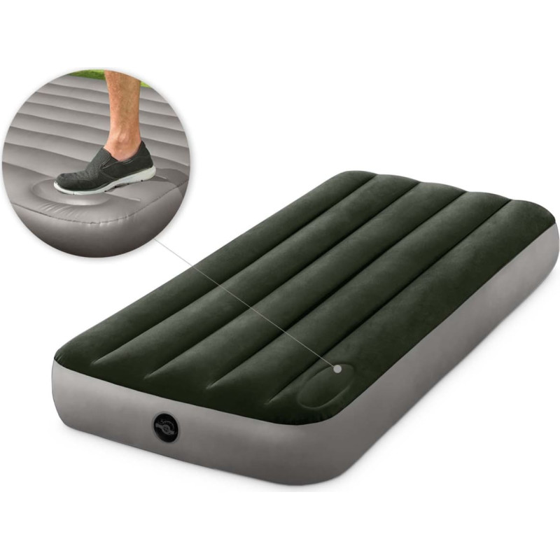 Intex Piepūšamais matracis 191x79x25 cm ar iebūvētu kāju sūkni 64760