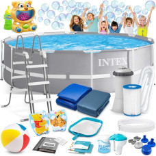 Intex Dārza rāmja baseins 366 x 99 cm 17in1 26716 + burbuļu mašīna BEZ MAKSAS