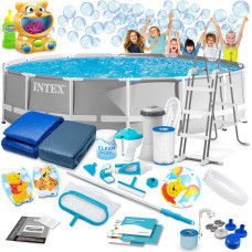 Intex Dārza rāmja baseins 427 x 107 cm 21 in 1 26720 + burbuļu mašīna BEZ MAKSAS
