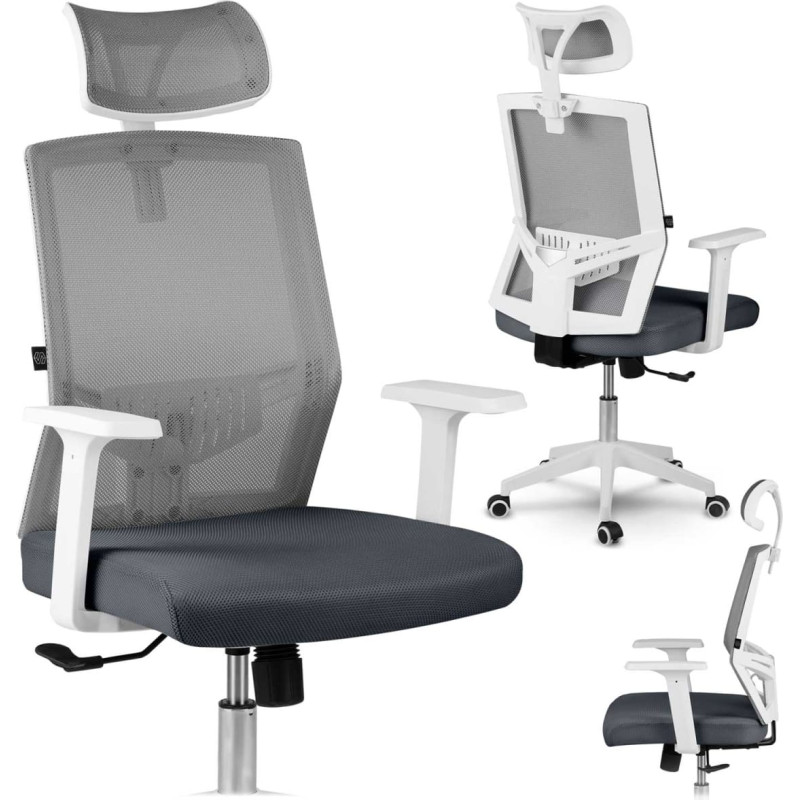 Sofotel Mikrotīkla biroja krēsls Rotar tum&scaron;i pelēks