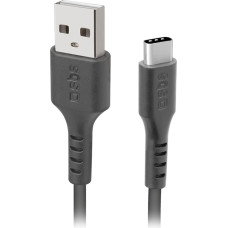 SBS Kabelis USB-A - USB-C 1m - melns