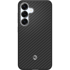 Samsung Spigen Enzo Aramid MagFit silikona maciņš Galaxy S25 tālrunim - melns