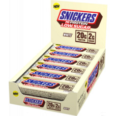 Mars Protein Snickers White proteīna batoniņš ar zemu cukura saturu un augstu olbaltumvielu saturu 12x57 Gr