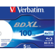 Verbatim  BluRay BD-R XL [ jewel case 5  100GB  4x  printable ]