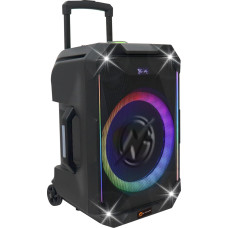 N-Gear THE FLASH 1540 - Karaoke Speaker - 15" Woofer - Bluetooth - LED Lichtshow - Incl. Draadloze Microfoons