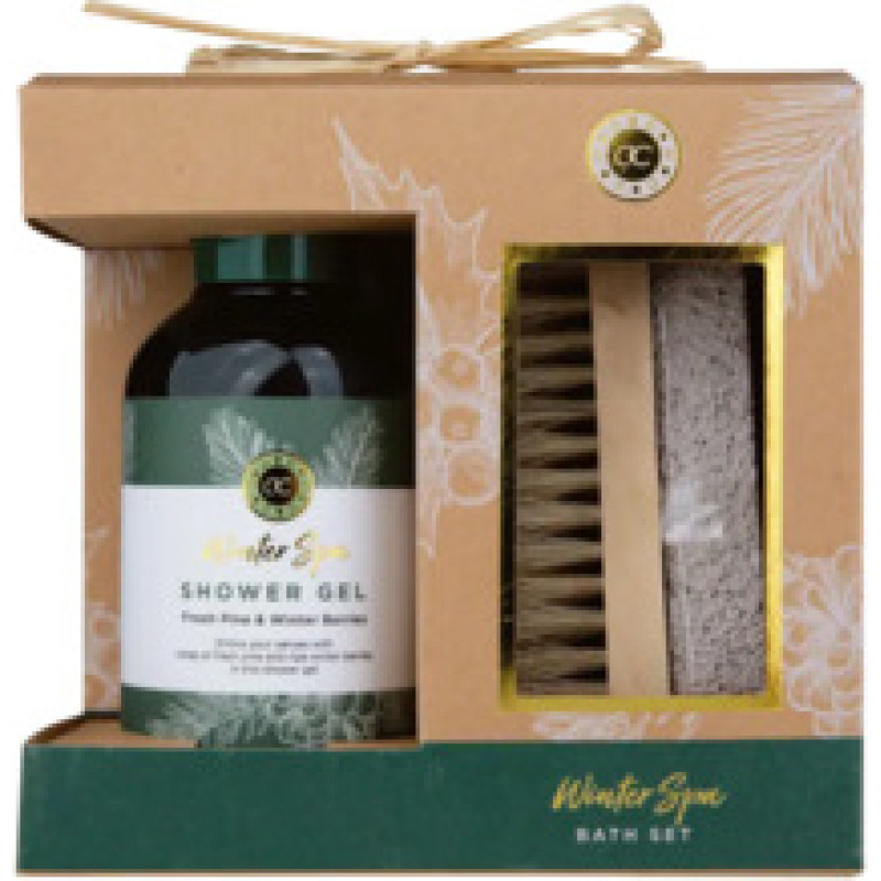 Accentra Winter Spa Fresh Pine & Winter Berries Bath Set - Gift Set.