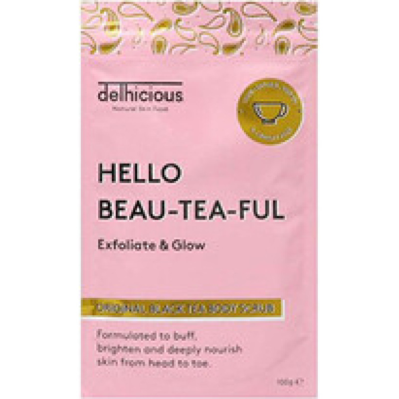 Delhicious Hello Beau-Tea-Ful Original Black Tea Body Scrub - Tělový peeling