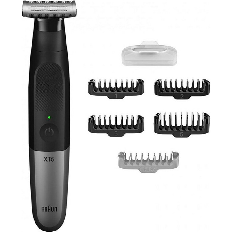 Braun Hybrid Hair  Beard  Body Trimmer  XT5100 Series X  Operating time (max) 60 min  Wet & Dry  Black