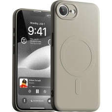 Etui Mercury Semi-Silicone MagSafe do     iPhone 16e kamienny