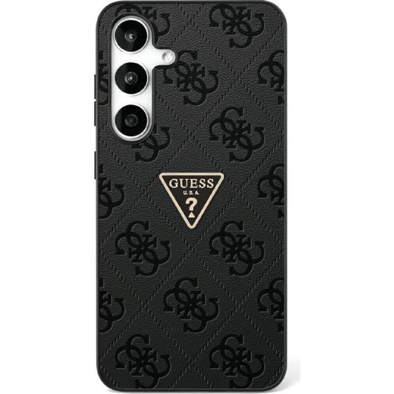 Etui Guess Hot Stamp 4G Pattern Triangle  Metal Logo Samsung Galaxy S25 Ultra czarny