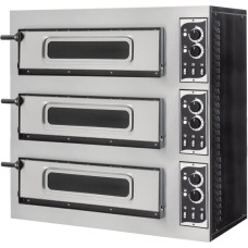 Prismafood 3 kameru picas krāsns 3 picām, diametrs 45 cm, BASIC 3/50 STIKLS UN APGAISMOJUMS 12000 W