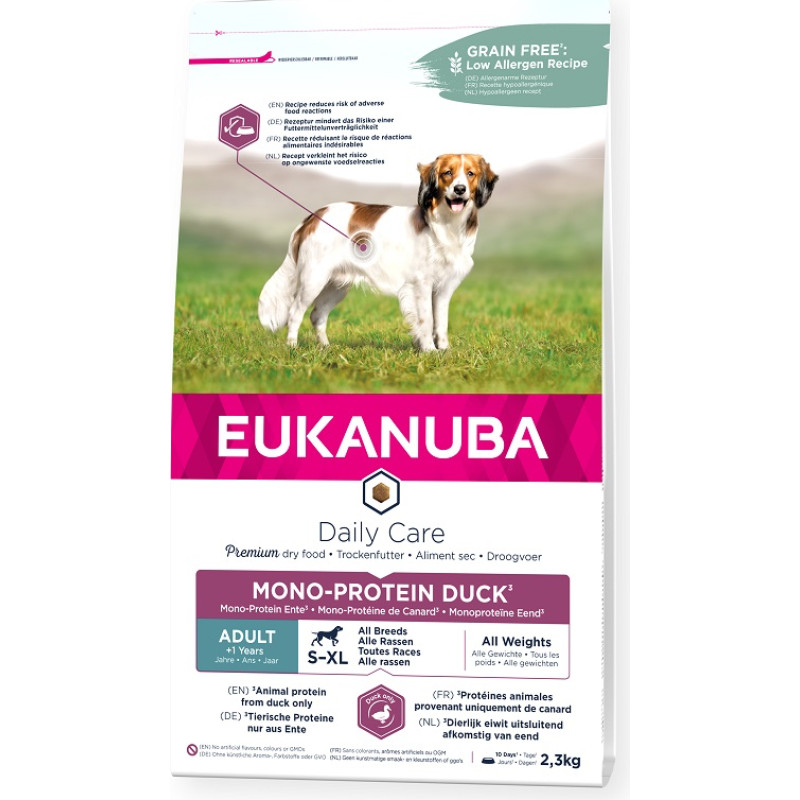 Eukanuba Sausa barība suņiem - Eukanuba Adult MONO PROTEIN Duck, 2.3 kg