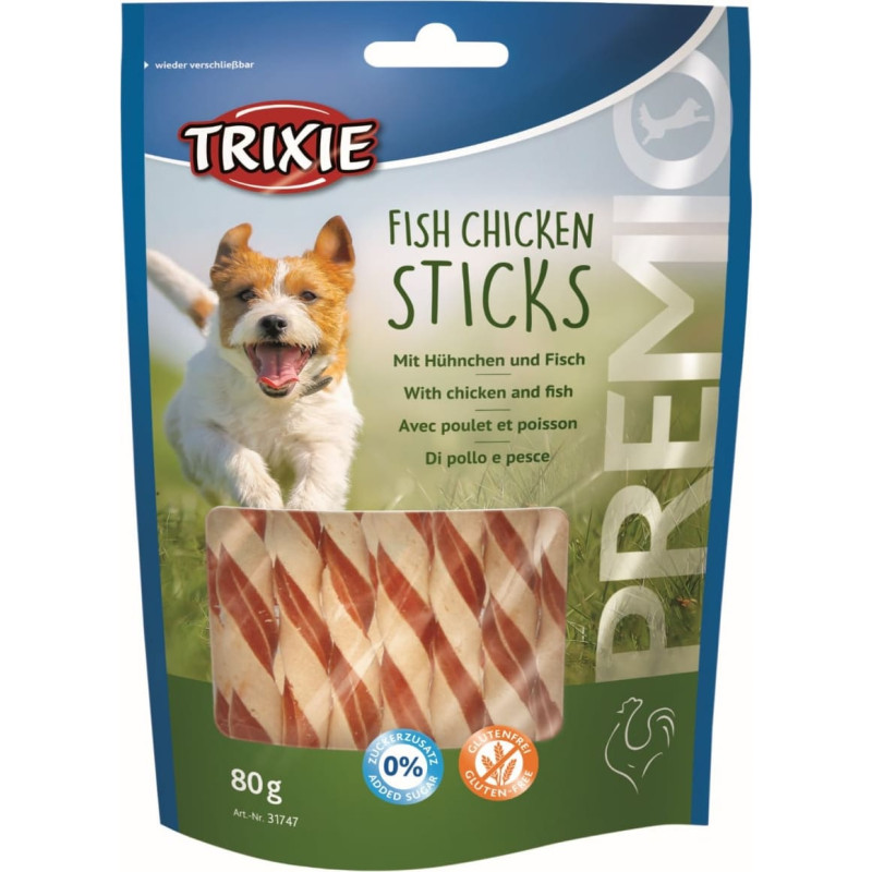 Trixie Gardums suņiem - Trixie Premio Fish Chicken Sticks, 80 g