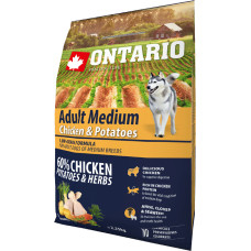 Ontario Sausa barība suņiem - Ontario Dog Adult Medium Chicken and Potatoes, 2,25 kg