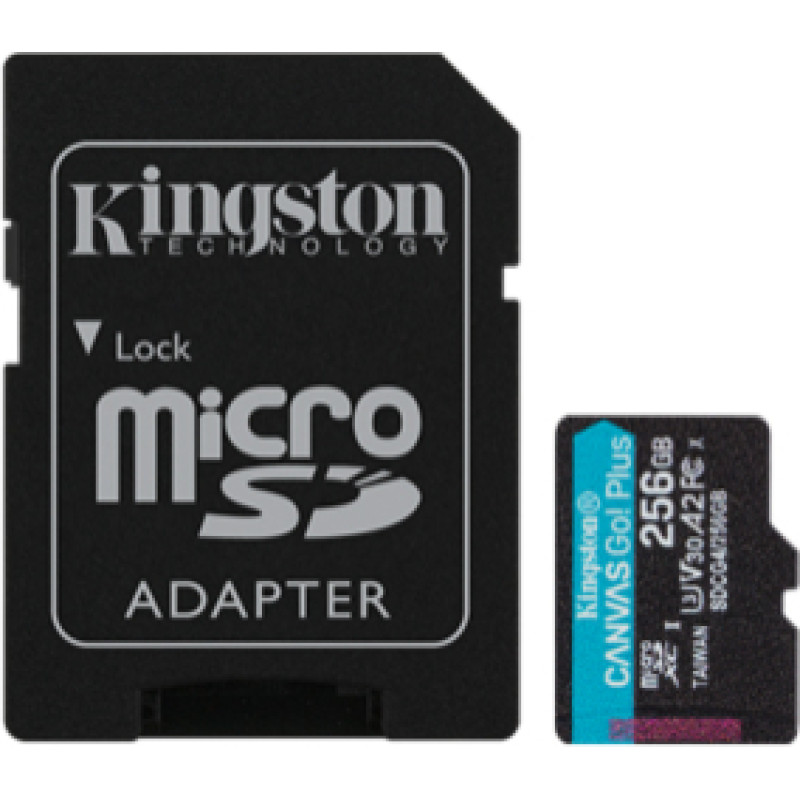 Atmiņas karte Kingston microSDXC Canvas Go Plus Gen4 256GB