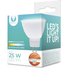 Forever Light LED spuldze GU5,3 MR16 3W 12V 6000K 130lm 38° mūžīgā gaisma