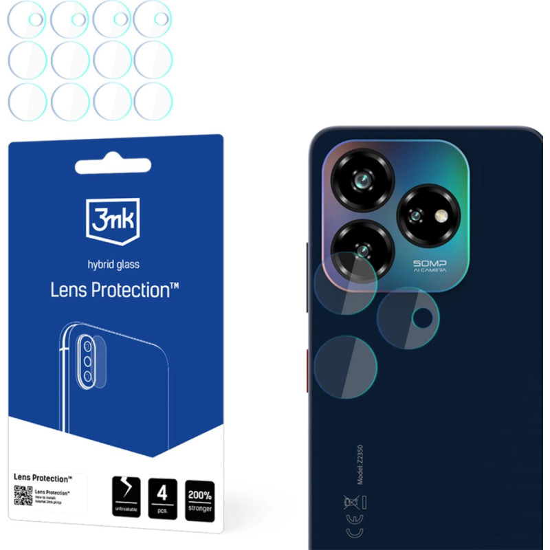 3Mk Protection Hybrid Glass for Camera Lens 3mk Lens Protection for ZTE Blade V60 Design