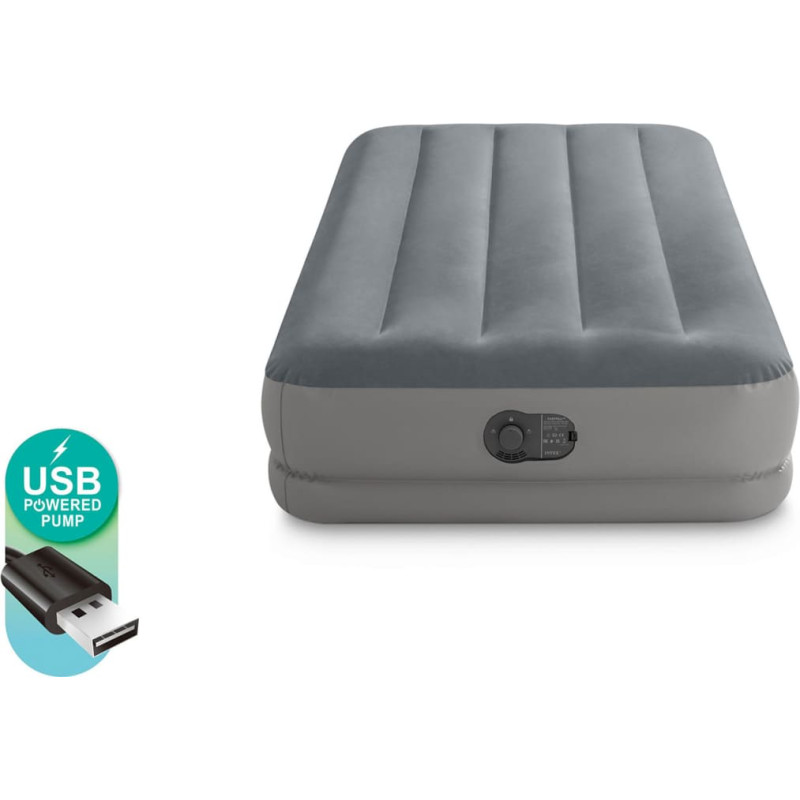 Intex Piepūšamais matracis 191x99x30cm ar iebūvētu elektrisko sūkni 64112