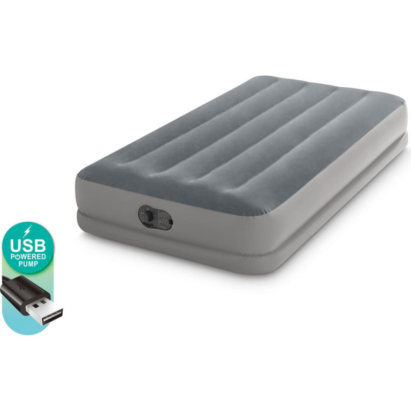 Intex Piepūšamais matracis 191x99x30cm ar iebūvētu elektrisko sūkni 64112