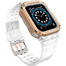 Protect Strap Band Band with Case for Apple Watch 7 | SE (41|40 | 38mm) Case Armored Watch Cover Pink