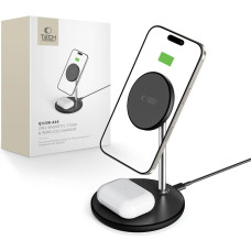 TECH-PROTECT QI15W-A39 2IN1 MAGNETIC MAGSAFE WIRELESS CHARGER BLACK