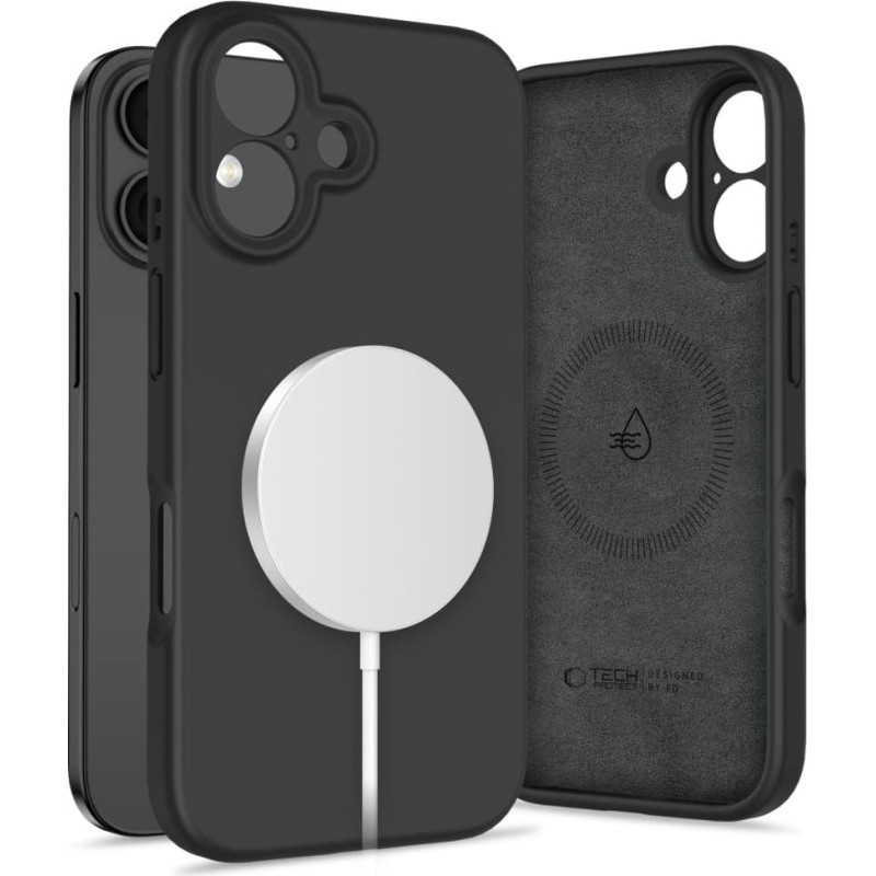 TECH-PROTECT LIQUID SILICONE MAGSAFE IPHONE 16 BLACK