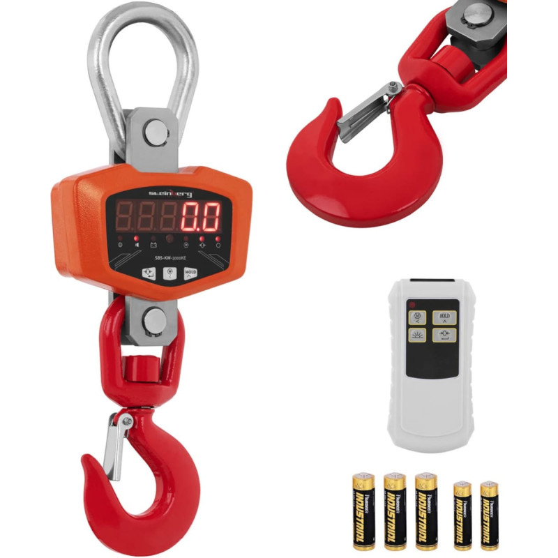 Steinberg Systems Āķa piekaramie svari ar tālvadības pulti līdz 3000 kg / 1 kg LED