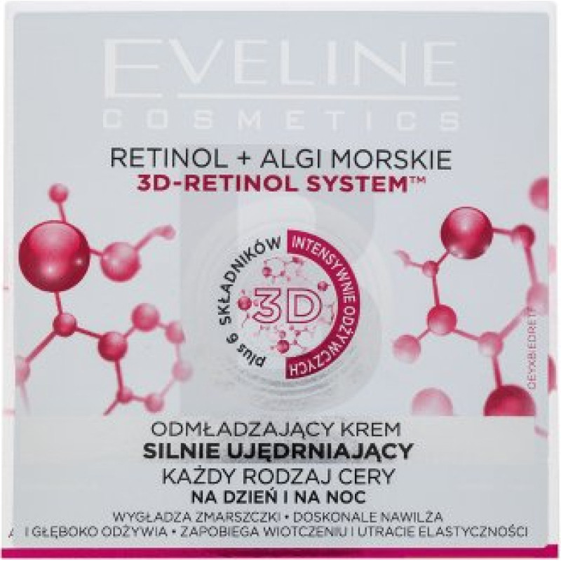 Eveline 3D Retinol System atjaunojošais krēms Intensīvi atjaunojošs, tvirtumu atjaunojošs krēms 50 ml