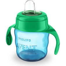 Philips Avent Easy Sip mācību krūzīte ar rokturiem   6M+  200ml  silikona snīpis  zaļa SCF551|05