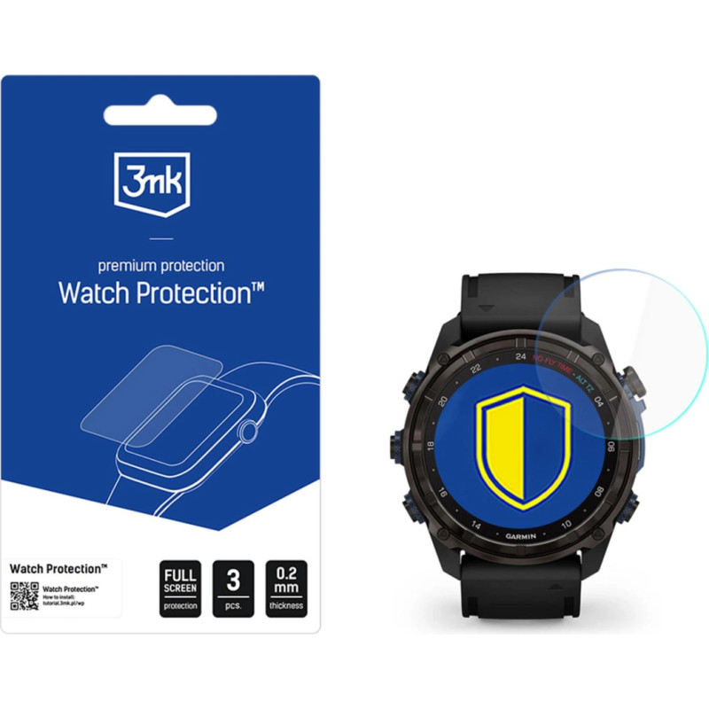 3Mk Protection Smartwatch Screen Protector Glass 3mk Watch Protection FlexibleGlass for Garmin Descent Mk3i (51mm)