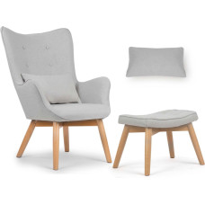 Sofotel Norse krēsls ar atzveltni un kāju balstu, gai&scaron;i pelēks