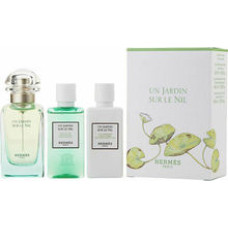 Hermes Un Jardin Sur Le Nil EDT gift set 50 ml, body lotion 40 ml and shower gel 40 ml