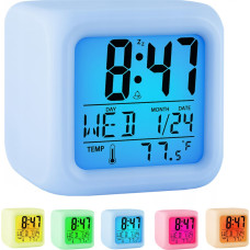 Retoo Modinātājpulkstenis ar termometru, 7 krāsas