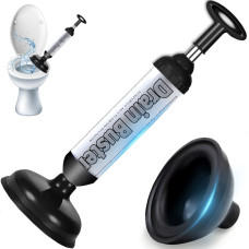 Retoo Kanalizācijas tīrīšanas sūknis tualetes un kanalizācijas cauruļu aizsērējumu novēršanai, diametrs 60/165 mm