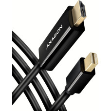 AXAGON RVDM-HI14C2 Mini-DisplayPort zu HDMI Adapterkabel  4K|30 Hz  180 cm lang - schwarz