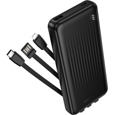 Borofone Power Bank 10000mAh BJ79 Clever - USB - with Type C and Lightning cables black