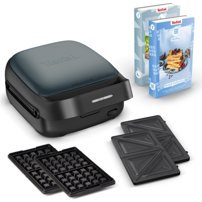 Tefal Snack Collection SW862BF0 waffle iron 2 waffle(s) 700 W Black  Dark Green 3045380028913
