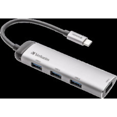 USB dokstacija Verbatim HUB 4-PORT USB-C Multiport