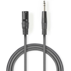 Kabelis Nedis XLR M - 6.35mm M 3m