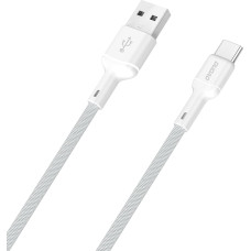 Dudao USB-A - USB-C 5A 1 m kabelis - balts